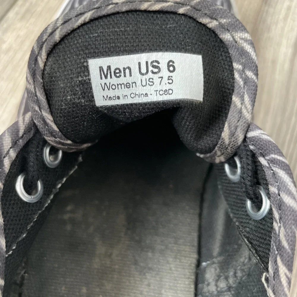 Vans Unisex-Adult Chevron Print Sneakers, blkgray,‎ M 6— W 7.5